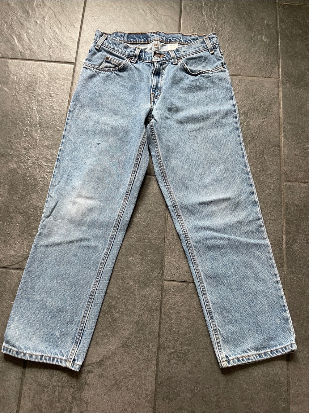 VINTAGE 90s Levi's 550 Orange Tab Relaxed Fit 31x27 | Baggy Skater Denim